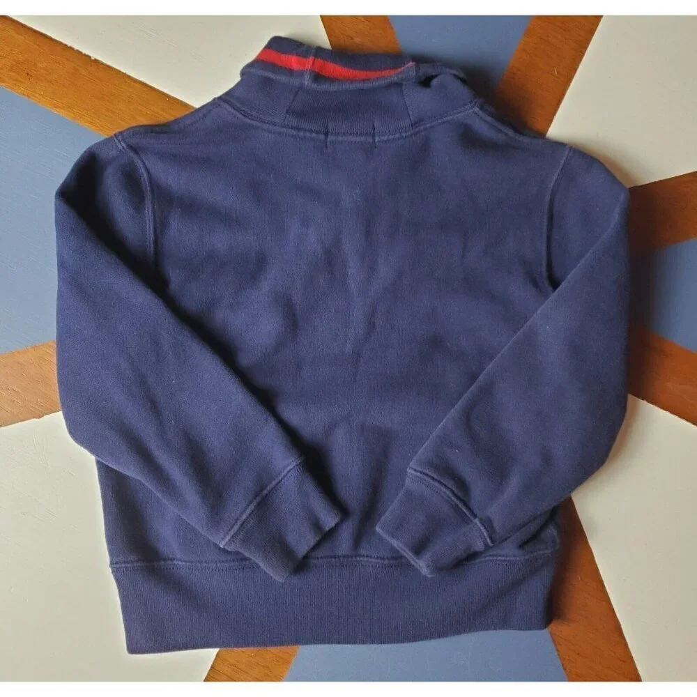 Polo‎ Ralph Lauren Sweater Boys 4/4T Navy Blue Shawl Collar Preppy Classic